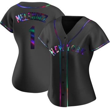 Replica MJ Melendez Women's New York Mets Black Holographic Alternate Jersey