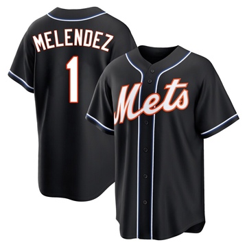 Replica MJ Melendez Youth New York Mets Black Fashion Out Jersey