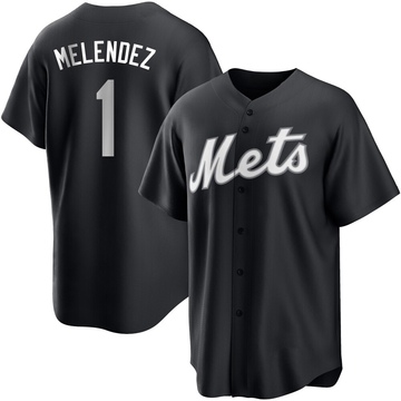 Replica MJ Melendez Youth New York Mets White Black/ Jersey