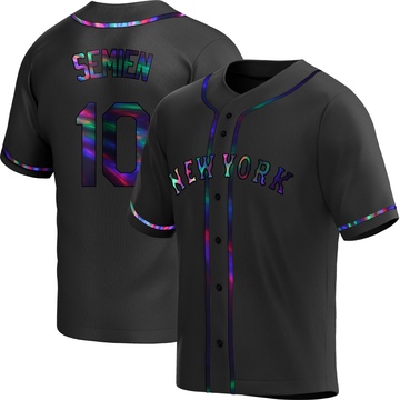 Replica Marcus Semien Youth New York Mets Black Holographic Alternate Jersey