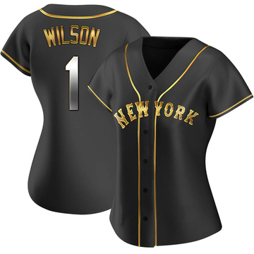 Replica Mookie Wilson Women's New York Mets Black Golden Alternate Jersey