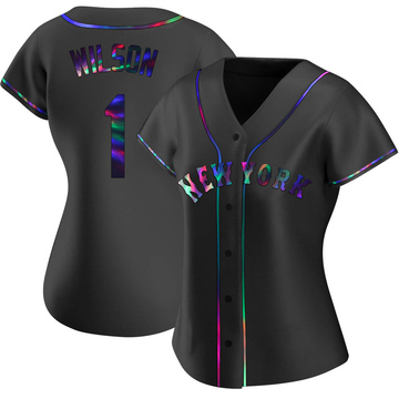 Replica Mookie Wilson Women's New York Mets Black Holographic Alternate Jersey