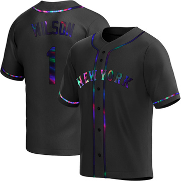 Replica Mookie Wilson Youth New York Mets Black Holographic Alternate Jersey