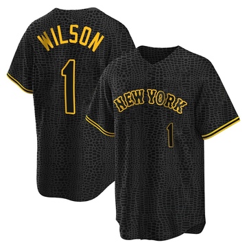 Replica Mookie Wilson Youth New York Mets Black Snake Skin City Jersey