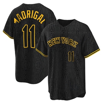 Replica Nick Madrigal Youth New York Mets Black Snake Skin City Jersey