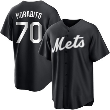 Replica Nick Morabito Men's New York Mets White Black/ Jersey