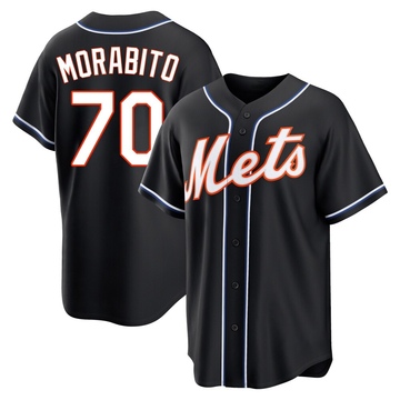 Replica Nick Morabito Youth New York Mets Black Fashion Out Jersey