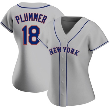Replica Nick Plummer Women's New York Mets Gray Road Jersey