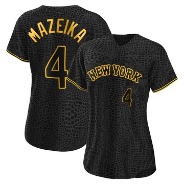 Replica Patrick Mazeika Women's New York Mets Black Snake Skin City Jersey