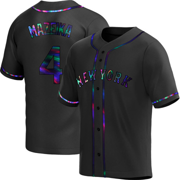 Replica Patrick Mazeika Youth New York Mets Black Holographic Alternate Jersey