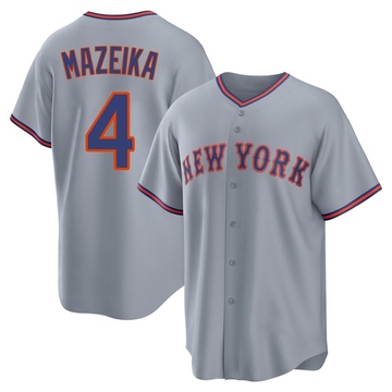 Replica Patrick Mazeika Youth New York Mets Gray Away 2.0 Jersey