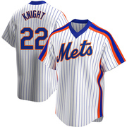 Replica Ray Knight Men's New York Mets White Home Cooperstown Collection Jersey