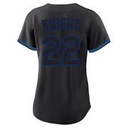 Replica Ray Knight Women's New York Mets Black Fashion Jersey