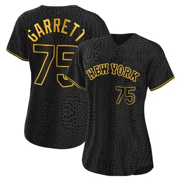 Replica Reed Garrett Women's New York Mets Black Snake Skin City Jersey