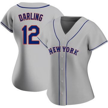 Replica Ron Darling Women's New York Mets Gray Road Jersey