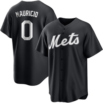 Replica Ronny Mauricio Men's New York Mets White Black/ Jersey