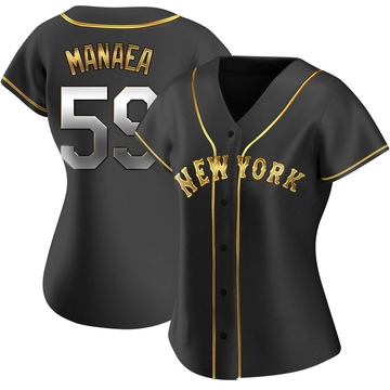 Replica Sean Manaea Women's New York Mets Black Golden Alternate Jersey