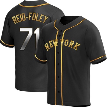 Replica Sean Reid-Foley Youth New York Mets Black Golden Alternate Jersey