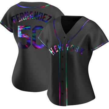 Replica Sid Fernandez Women's New York Mets Black Holographic Alternate Jersey