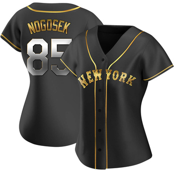 Replica Stephen Nogosek Women's New York Mets Black Golden Alternate Jersey