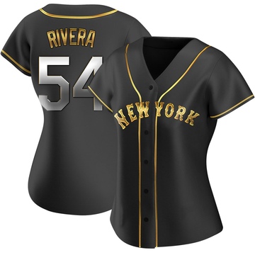 Replica T.J. Rivera Women's New York Mets Black Golden Alternate Jersey