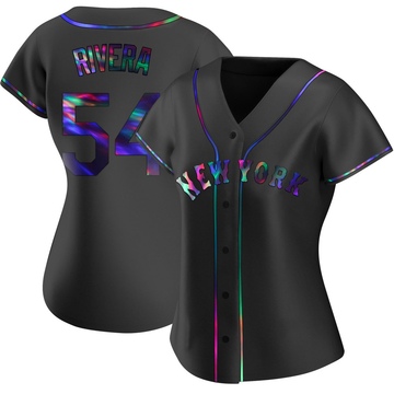 Replica T.J. Rivera Women's New York Mets Black Holographic Alternate Jersey