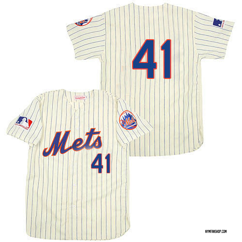 mets 1969 replica jersey night Replica Tom Seaver Men's New York Mets Cream 1969 Throwback Jersey