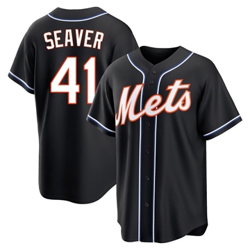 Replica Tom Seaver Youth New York Mets Black Fashion Out Jersey