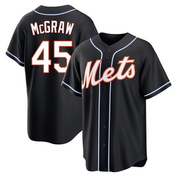 Replica Tug McGraw Youth New York Mets Black Fashion Out Jersey