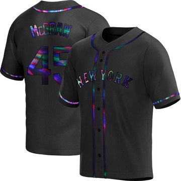 Replica Tug McGraw Youth New York Mets Black Holographic Alternate Jersey