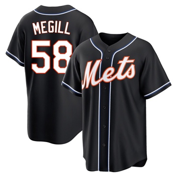 Replica Tylor Megill Youth New York Mets Black Fashion Out Jersey