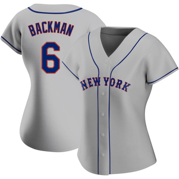Replica Wally Backman Women's New York Mets Gray Road Jersey