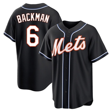 Replica Wally Backman Youth New York Mets Black Fashion Out Jersey