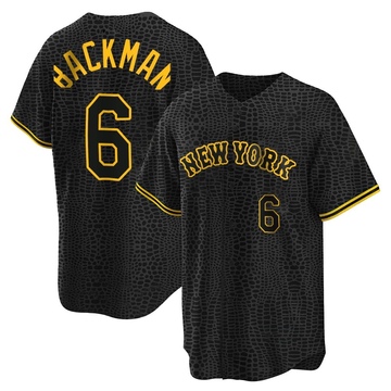 Replica Wally Backman Youth New York Mets Black Snake Skin City Jersey