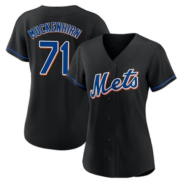 Replica Zach Muckenhirn Women's New York Mets Black 2022 Alternate Jersey