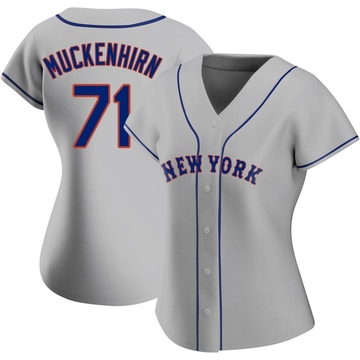Replica Zach Muckenhirn Women's New York Mets Gray Road Jersey