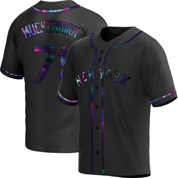 Replica Zach Muckenhirn Youth New York Mets Black Holographic Alternate Jersey