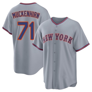 Replica Zach Muckenhirn Youth New York Mets Gray Away 2.0 Jersey